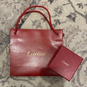 cartier shopping bag and box